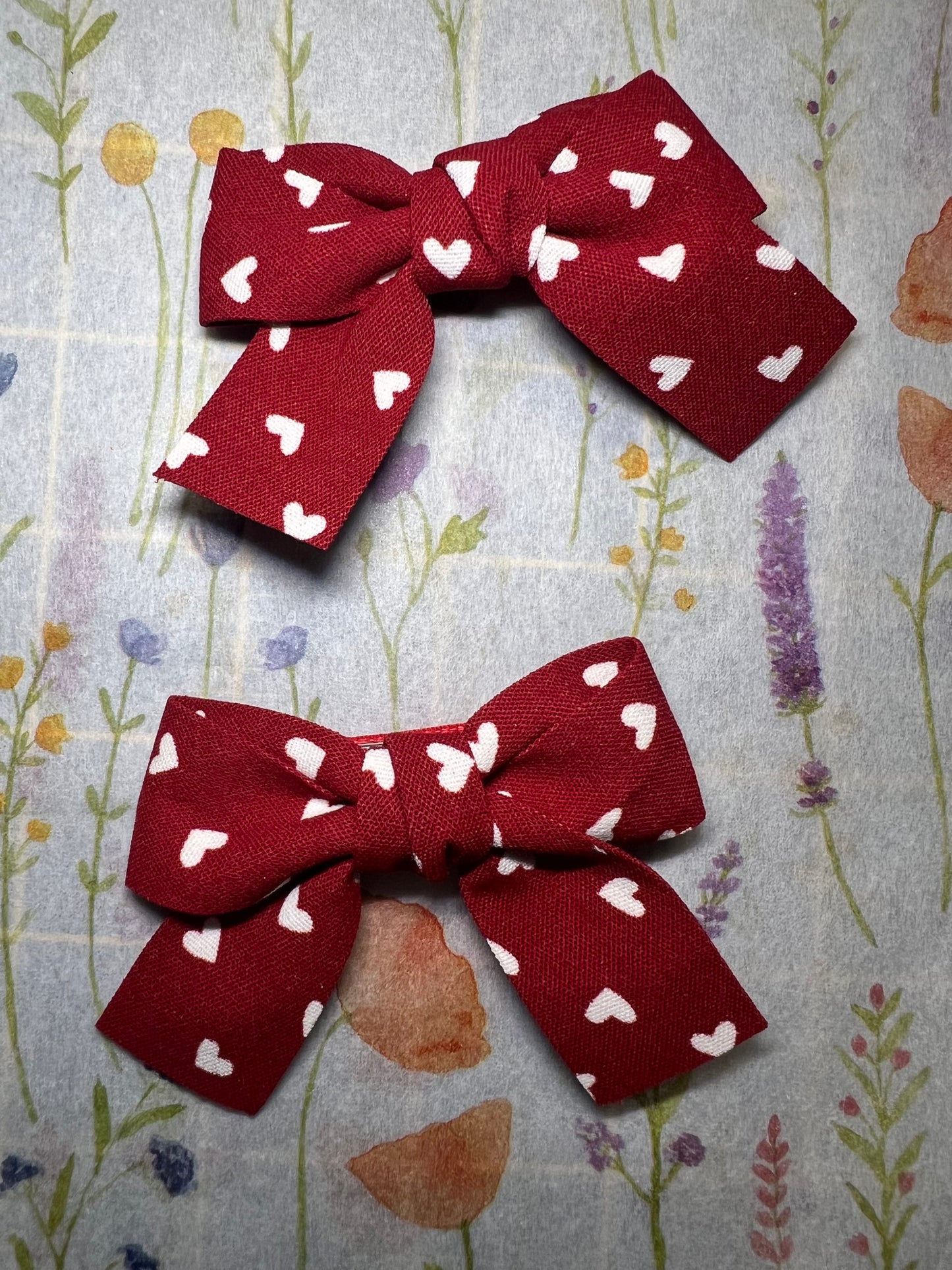 Red ribbon bows