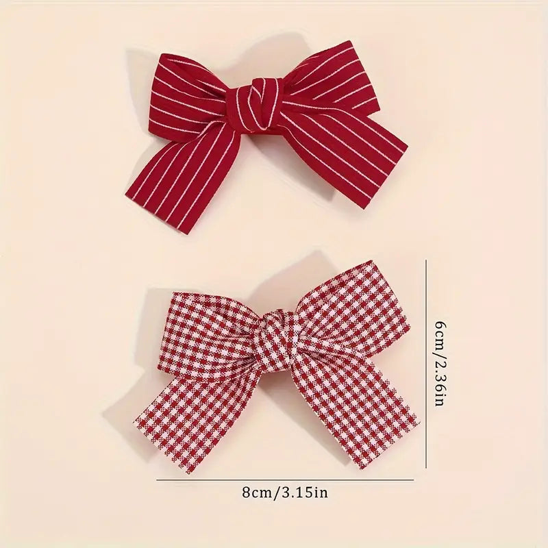 Red ribbon bows