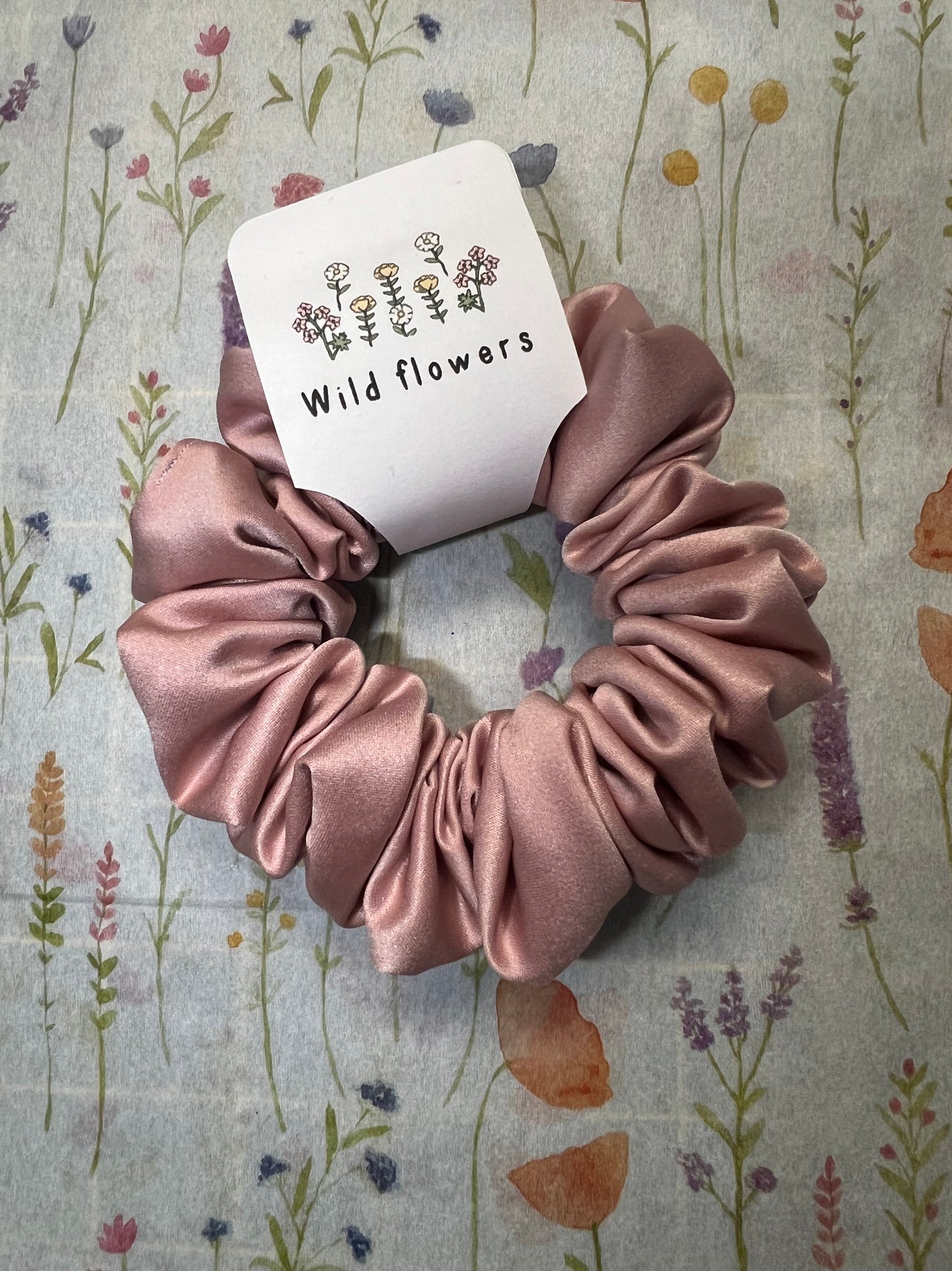 Matt Pink scrunchie