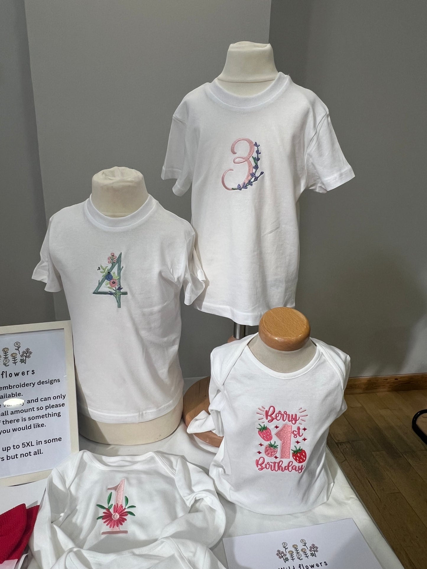 Embroidered Birthday T shirts