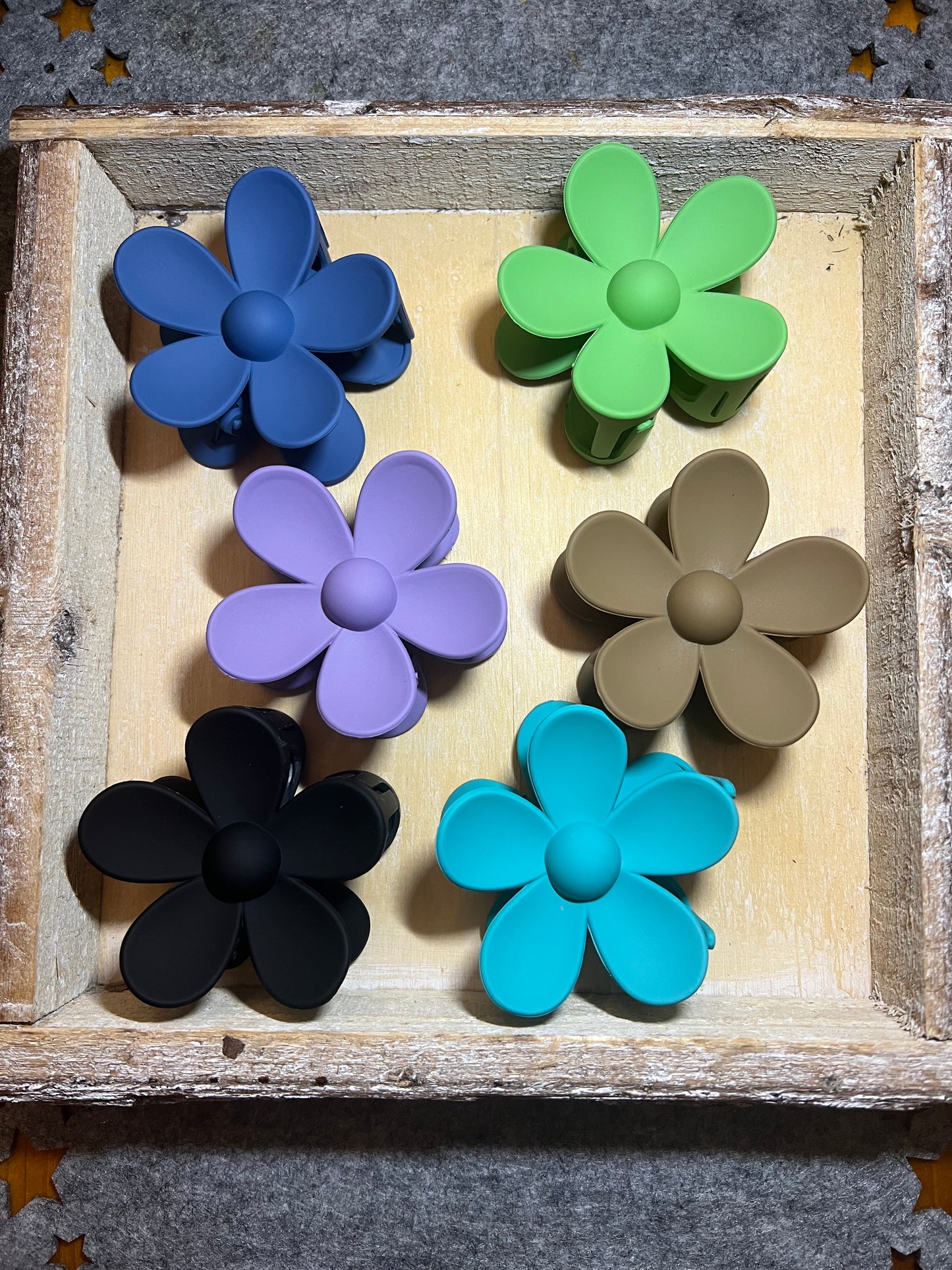 Large Flower Claw Clips