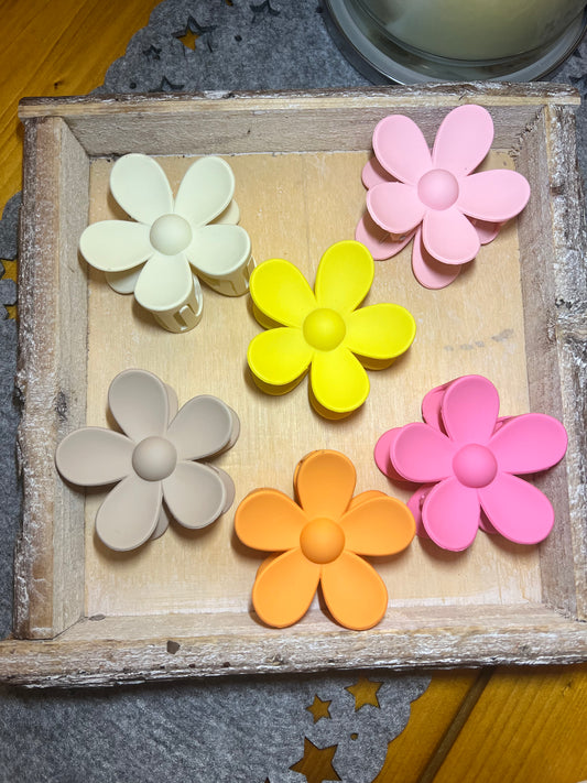 Large Flower Claw Clips
