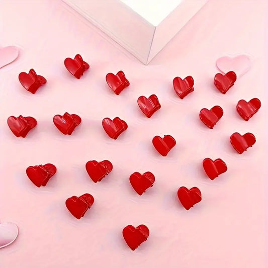 Tiny heart claw clips