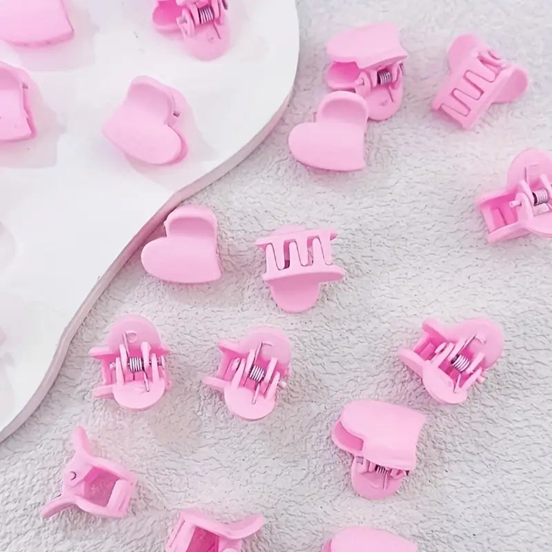 Tiny heart claw clips